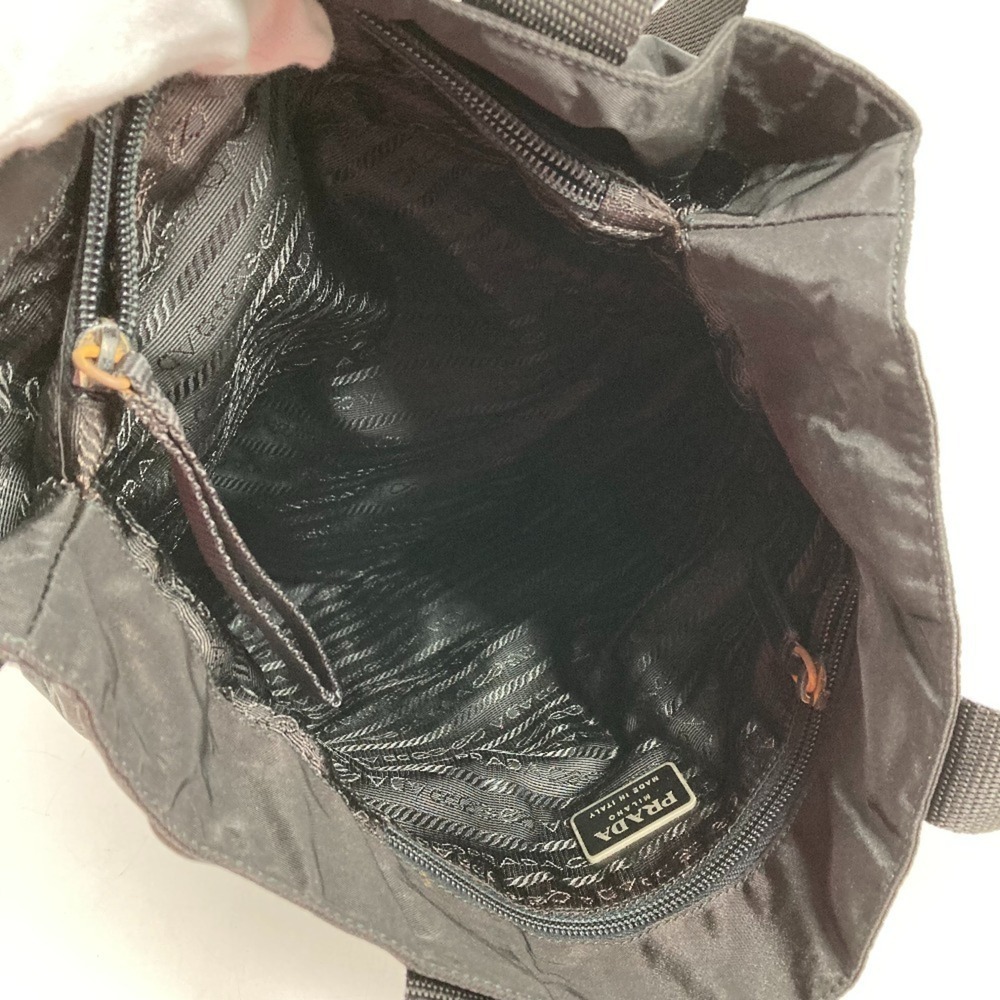 PRADA Triangle Logo Plate Bag Tote Shoulder Vertical Handbag Nylon Men's Wome... - Picture 12 of 15